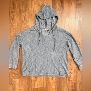 Roxy Hoodie Women’s XL Navy Blue Seascape Surf V Neck Cut Drawstring